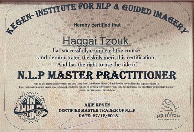 תעודה: NLP Master Practitioner